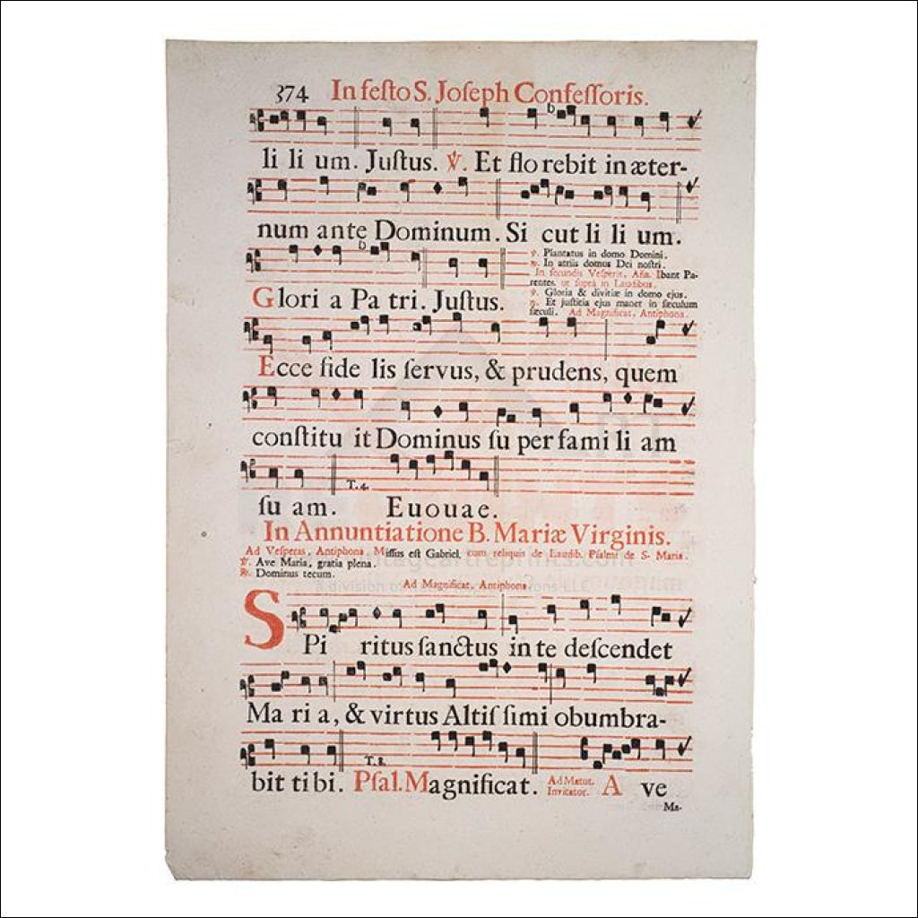 Sheet Music: Saint Joseph Litany in Latin
