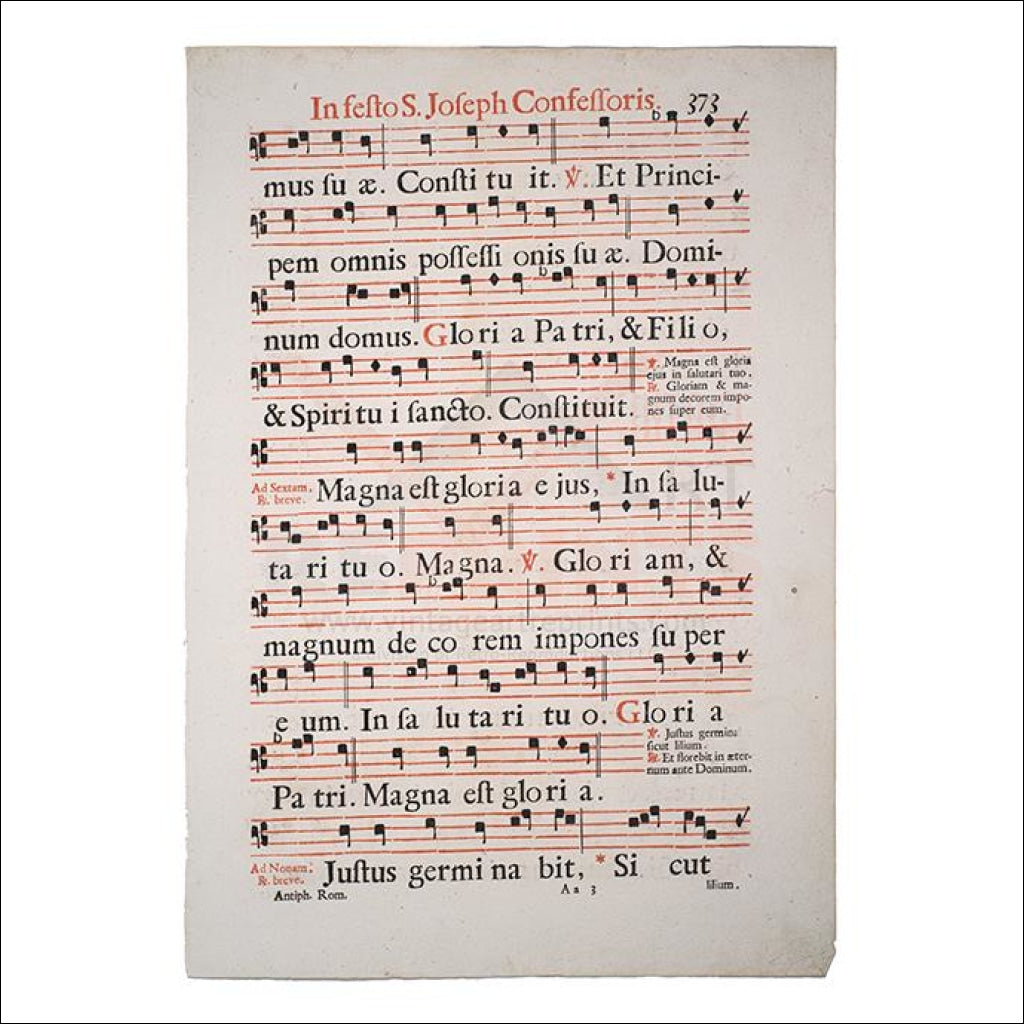 Sheet music St-Joseph Litany