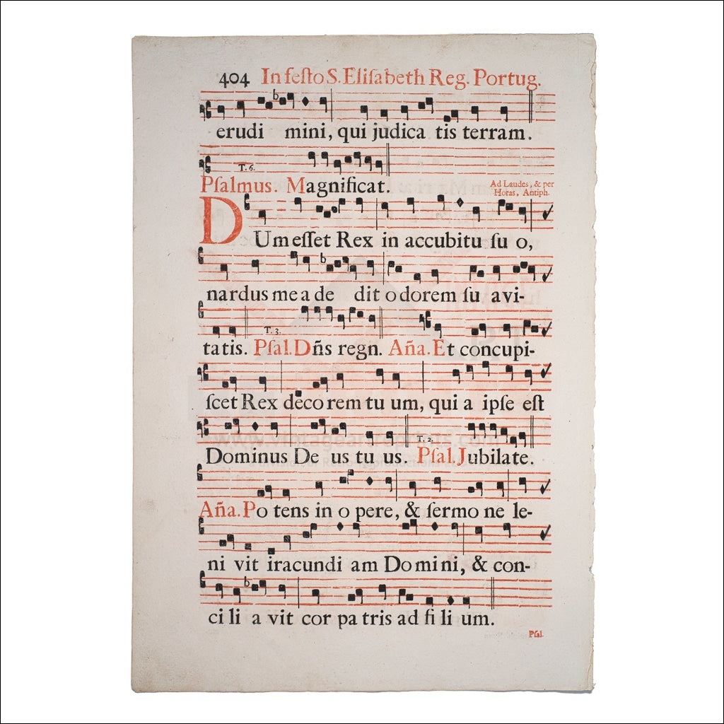 Sheet Music for St Elysabeth of Portugal
