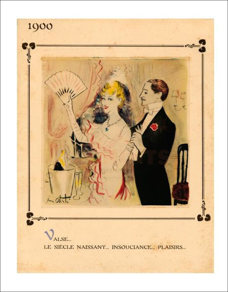 Canvas prints, 1900 The Waltz, advertising poster, Belle 1900, Retro-Reproductions, LLC.