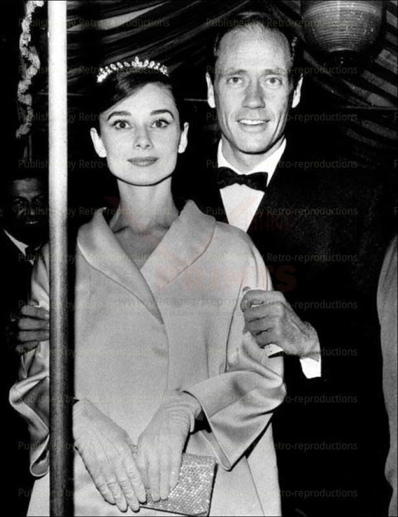 Audrey Hepburn and Mel Ferrer, photographic print - Vintage Art,