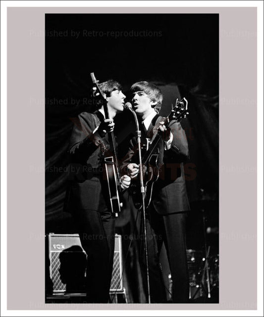 Beatles George and Paul, photographic print - Vintage Art, canvas prints