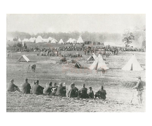Camp of Confederate Prisoners, American Civil War, Photographic Print - Vintage Art, canvas prints