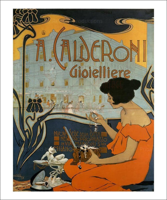 Canvas print, A. Calderoni, Jeweller, - Vintage Art,