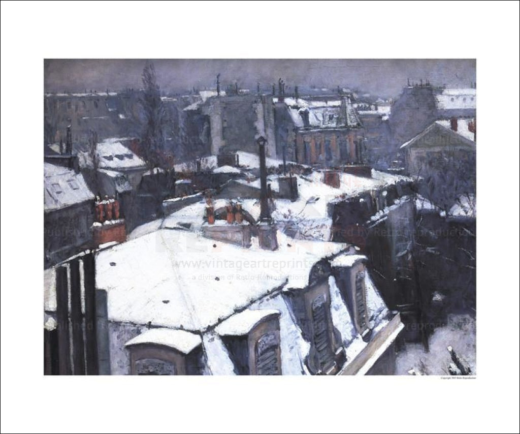 Toits sous la Neige - Gustave Caillebotte