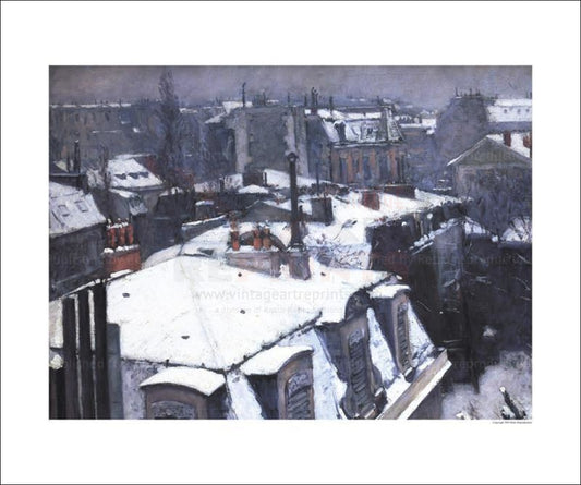 Toits sous la Neige -  Gustave Caillebotte