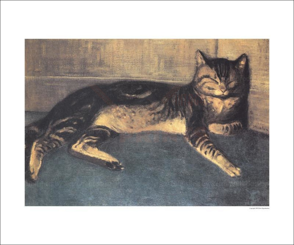 Chat Couche, Theophile Alexander Steinlen, Art Print - Vintage Art, canvas prints