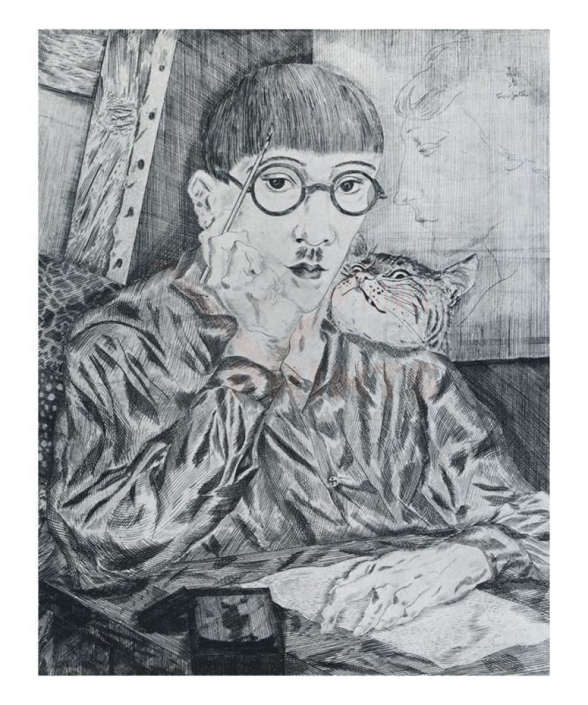 Autoportrait, 1917, Foujita, Art print - Vintage Art, canvas prints