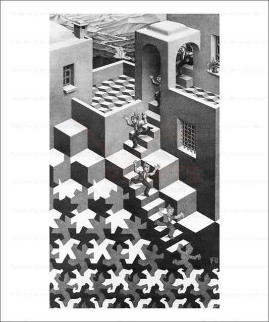 Cycle 1938, Art Print, M.C. Escher - Vintage Art, canvas prints