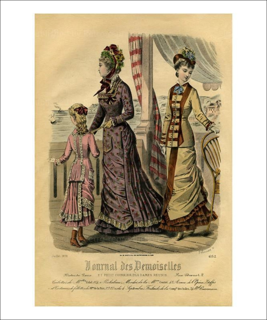 Demoiselles #4162, fashion, Art Print - Vintage Art, canvas prints