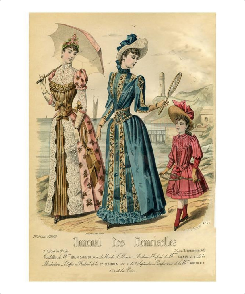 Demoiselles #4731, fashion, Art Print - Vintage Art, canvas prints