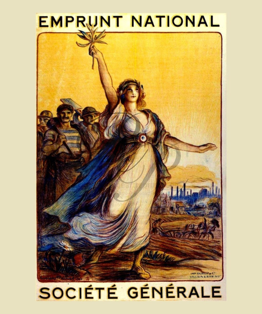 Emprunt National 1920 (Lucien Metuck) - - Vintage Art, canvas prints