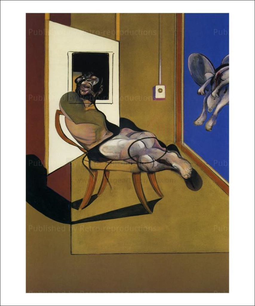 Art Print, Figure assise - Francis Bacon - Vintage Art,