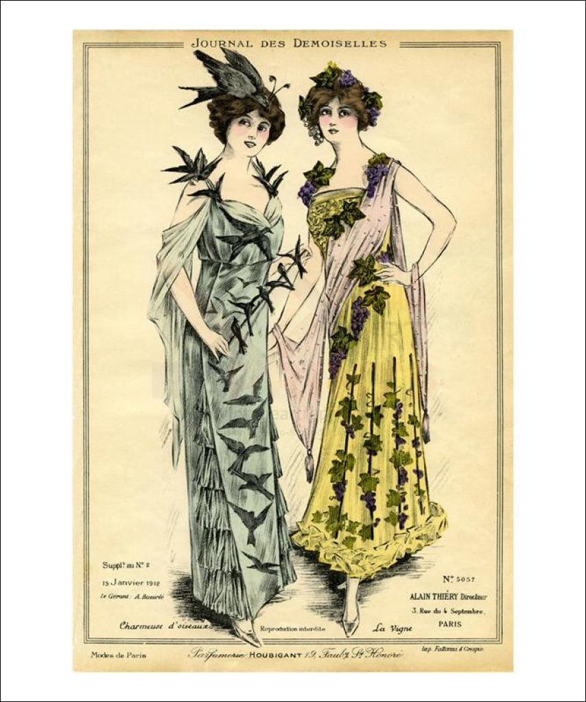 Houbigant fashion 1930's #5057 - Vintage Art, canvas prints