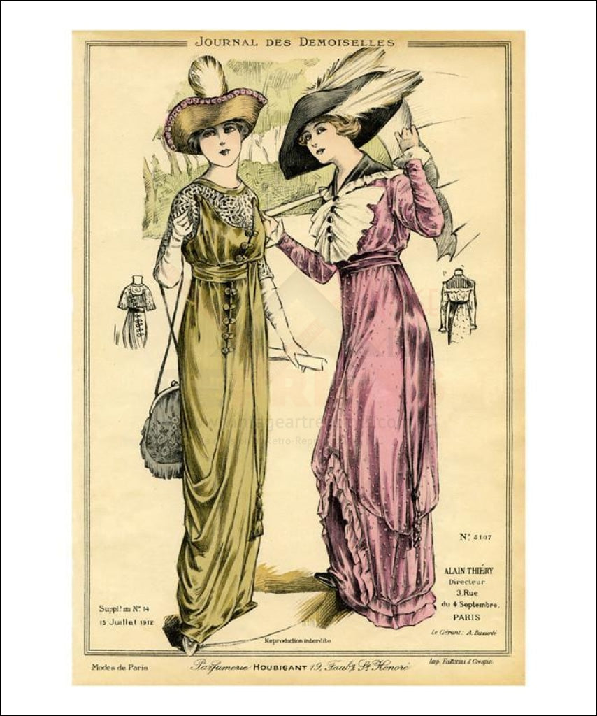 Houbigant fashion 1930's #5107 - Vintage Art, canvas prints