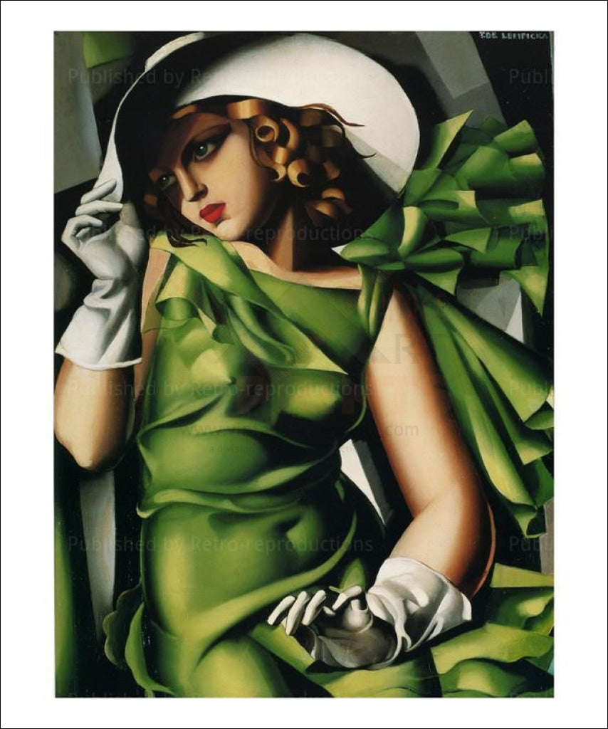 Jeune Fille en Vert 1927 - Vintage Art, canvas prints