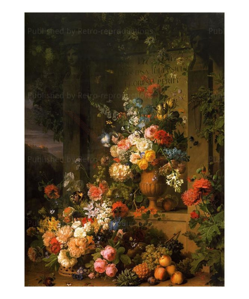 Le Tombeau de Julie 1803 - Jan Frans Van Dael - Vintage Art, canvas prints