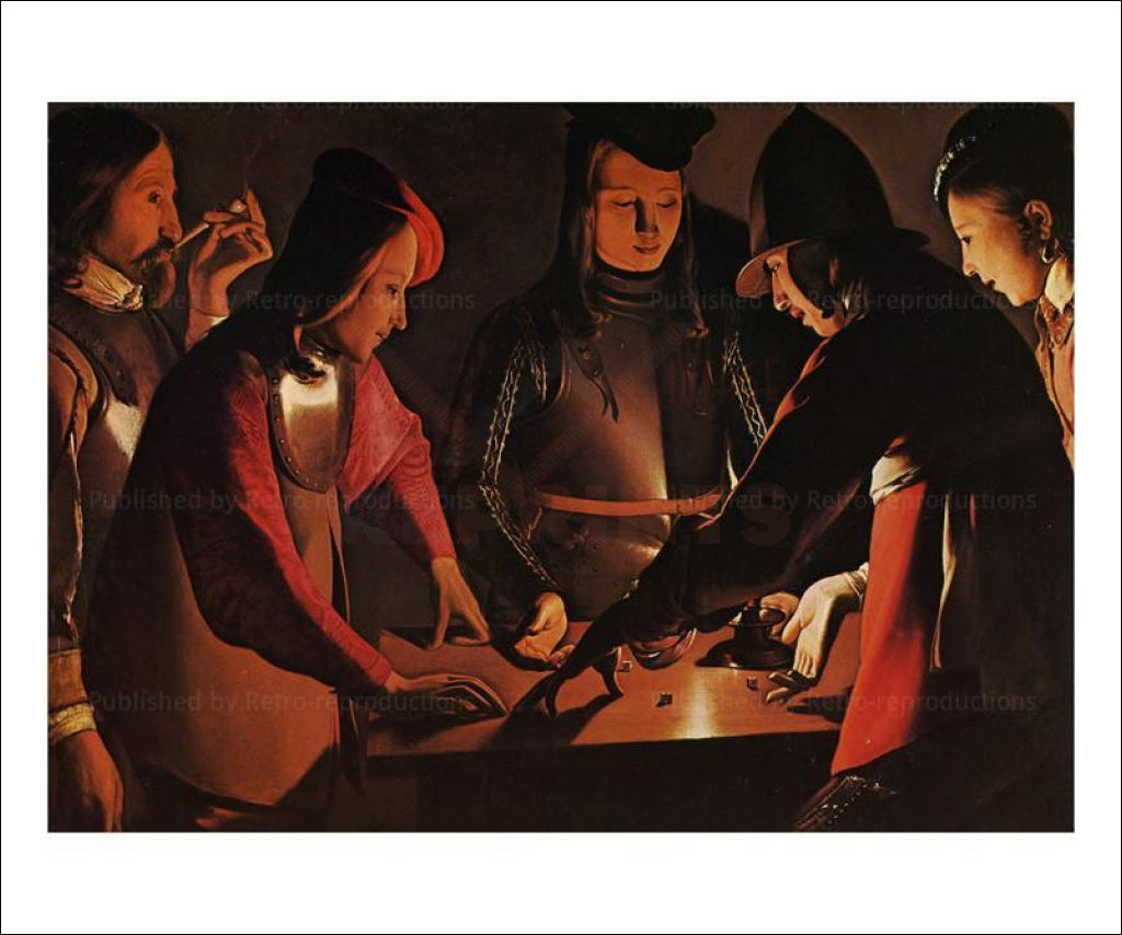 Les Joueurs de des - Vintage Art, canvas prints