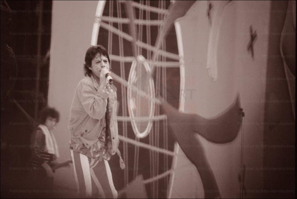 Mick Jagger Paris Concert 1991 - Vintage Art, canvas prints