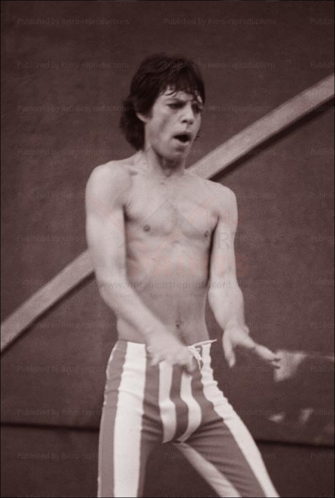 Mick Jagger Paris Concert 1991, photographic print - Vintage Art, canvas prints