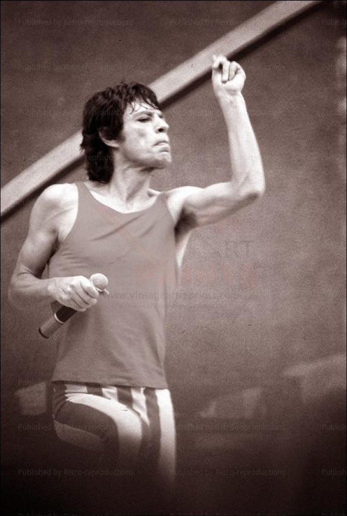 Mick Jagger Paris Concert 1991, photographic print - Vintage Art, canvas prints