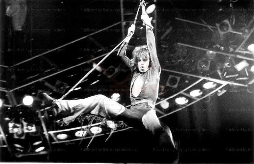 Mike Jagger in Concert, vintage art photo print reproduction - Vintage Art, canvas prints