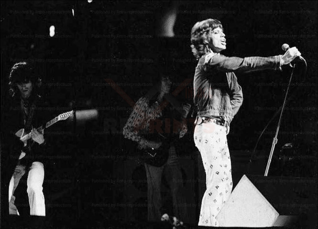 Mike Jagger Paris concert 1991, vintage art photo print reproduction - Vintage Art, canvas prints