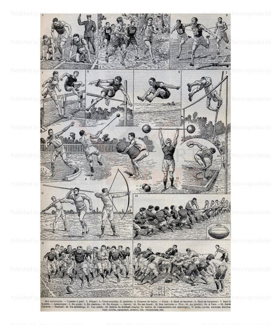 Olympique texte Courbe en Bas Gauche - Vintage Art, canvas prints