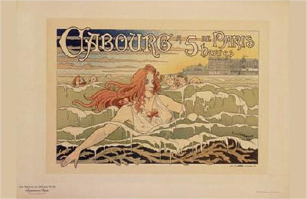 Original Lithograph, Casino de Cabourg, Artist Privat-Livemont-Vintage Art, canvas prints, movie posters, photographic prints, posters, art prints, original movie posters, advertising posters,
