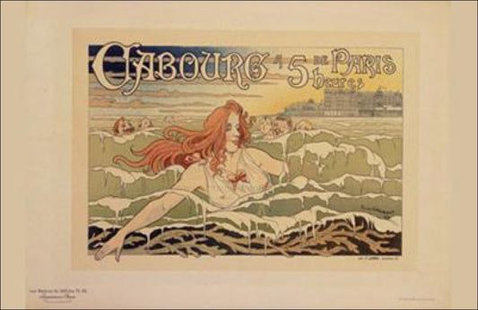 Original Lithograph, Casino de Cabourg, Artist Privat-Livemont-Vintage Art, canvas prints, movie posters, photographic prints, posters, art prints, original movie posters, advertising posters,