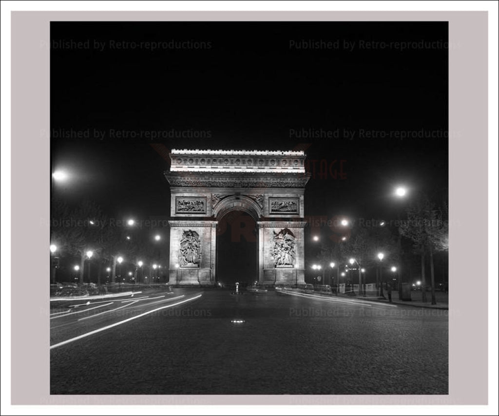 Paris Champs Elysees - Vintage Art, canvas prints