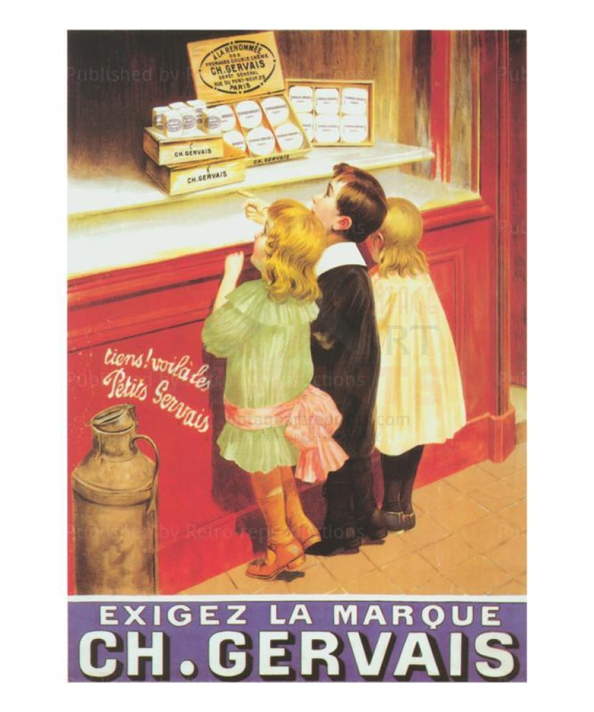 Petit Suisse Gervais - Vintage Art, canvas prints