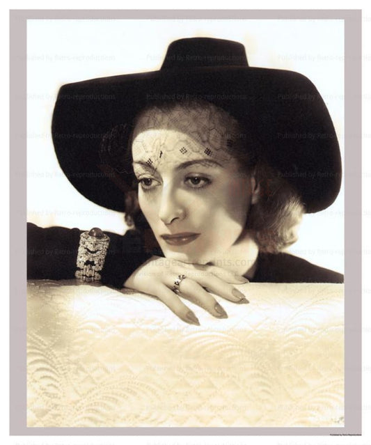 Photographic print, Actress Joan Crawford, - Vintage Art, canvas prints