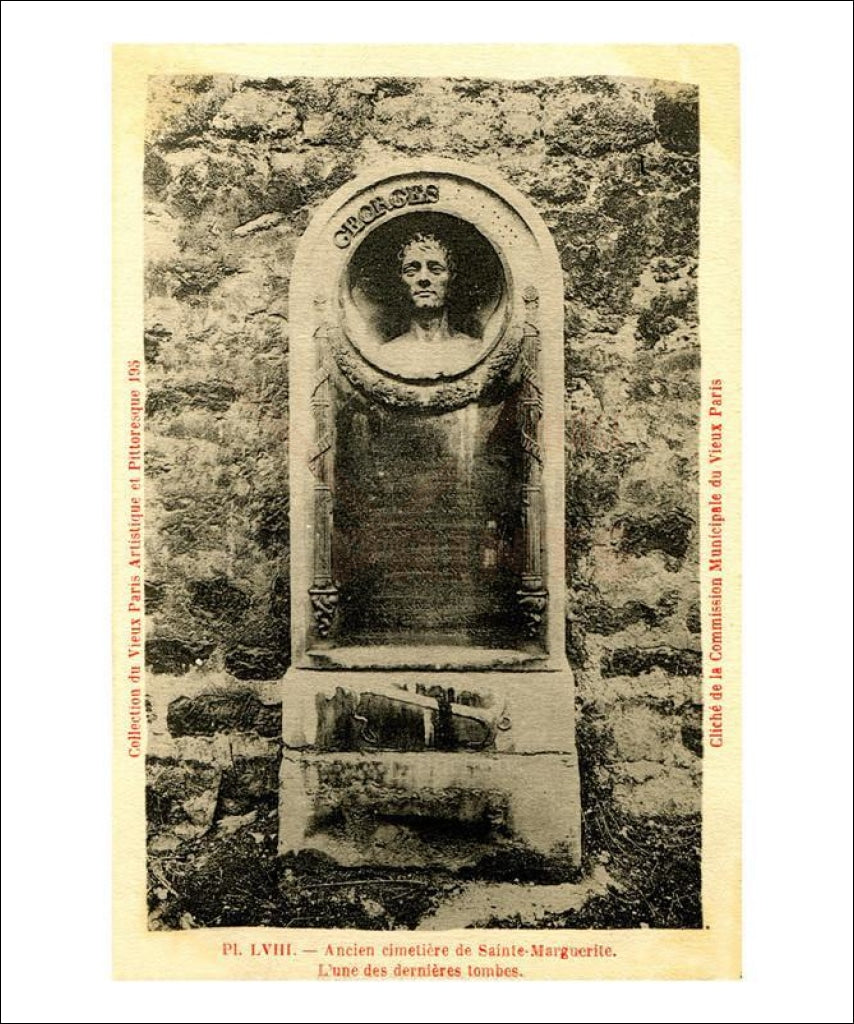 Photographic print, Ancien Cimetiere Sainte Marguerite Paris, France - Vintage Art, canvas prints