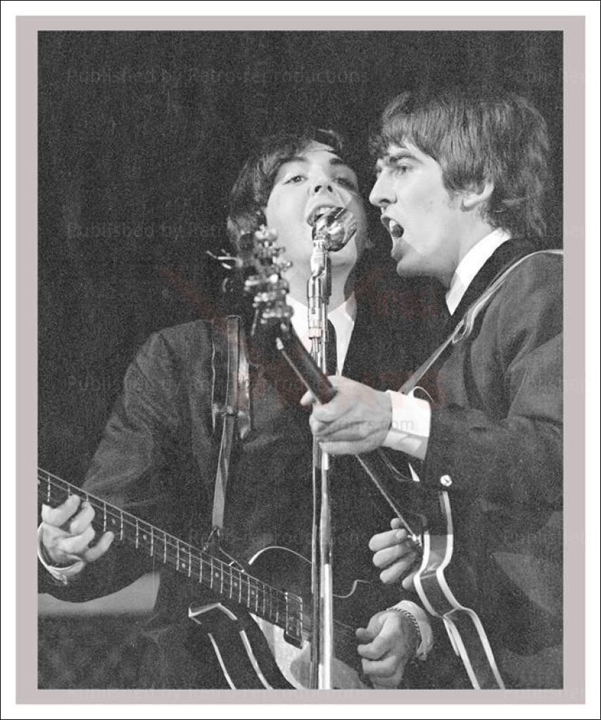 Beatles, George and Paul Mac Cartney, photographic print - Vintage Art, canvas prints