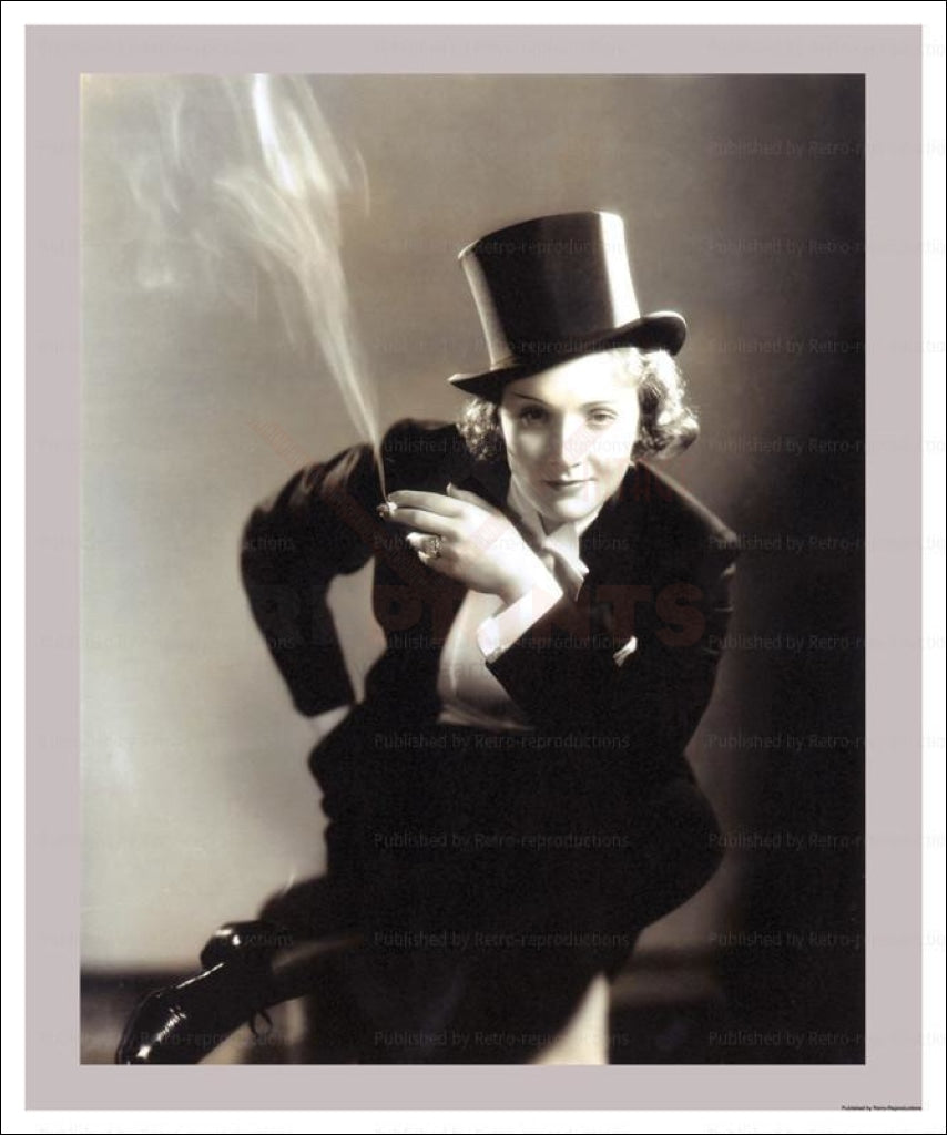Photographic print, canvas print, Actress Marlene Dietrich, black and white photograph, digital giclee reproduction - Vintage Art, canvas prints