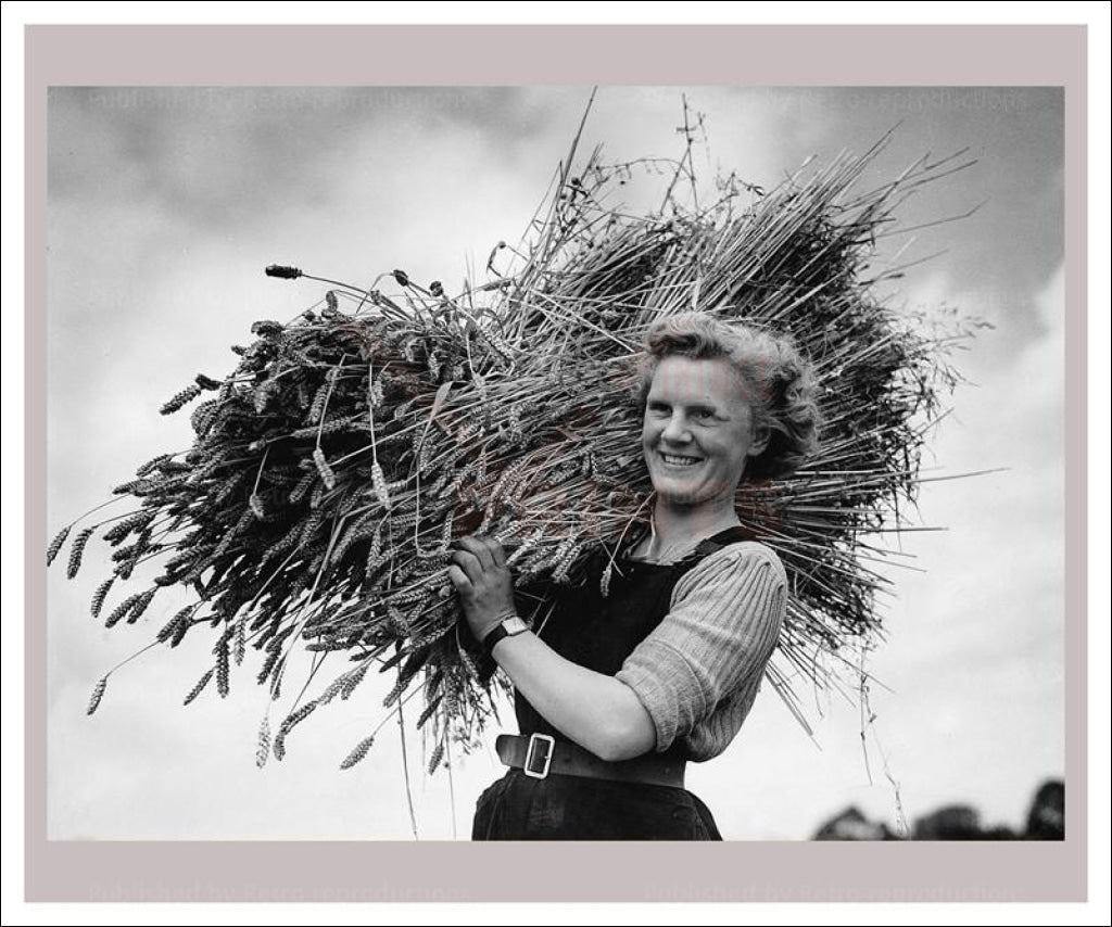 Women at War - On the Land 1, vintage art photo print reproduction, WWII - Vintage Art, canvas prints