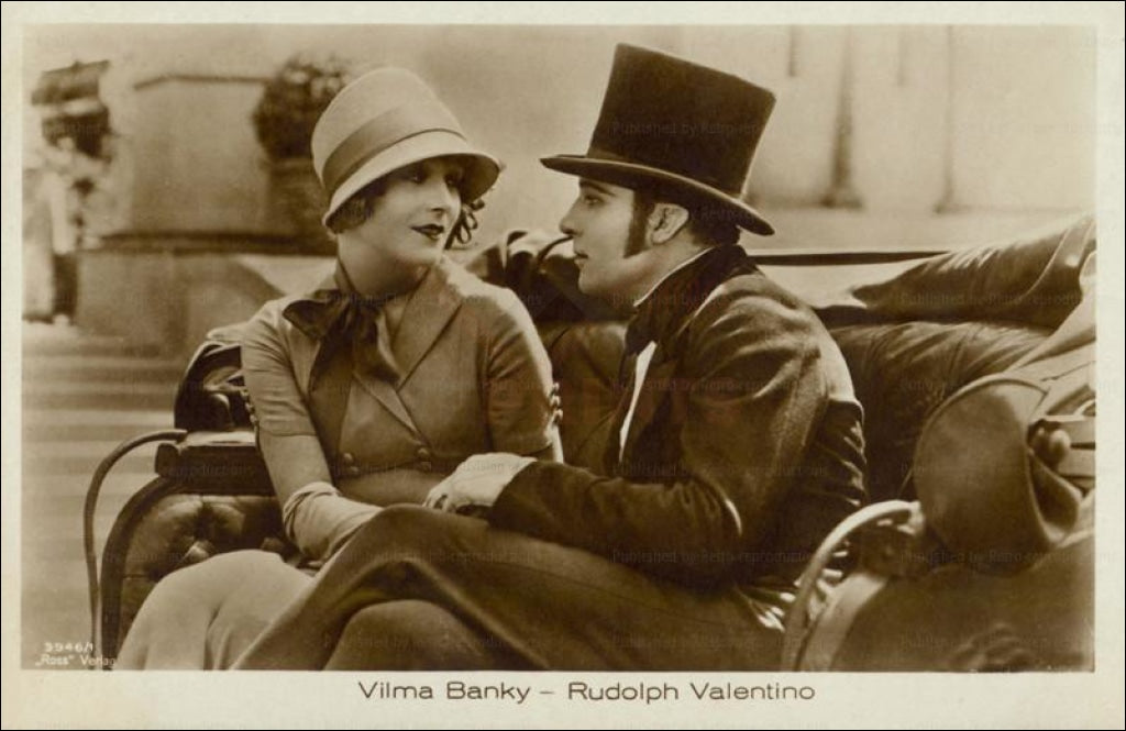 Rudolph Valentino - Vilma Blanky, vintage photo, digital giclee Art print reproduction - Vintage Art, canvas prints