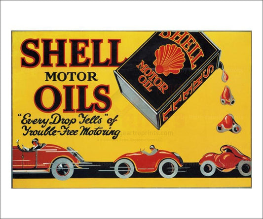 Shell - Every Drop Tells 1923 - Vintage Art, canvas prints