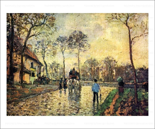 Stage coach at Louveciennes - Vintage Art, canvas prints