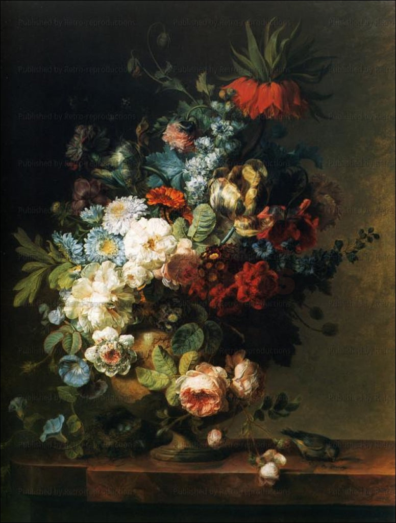 Still Life with Flowers - Cornelis Van Spaendonck - Vintage Art, canvas prints