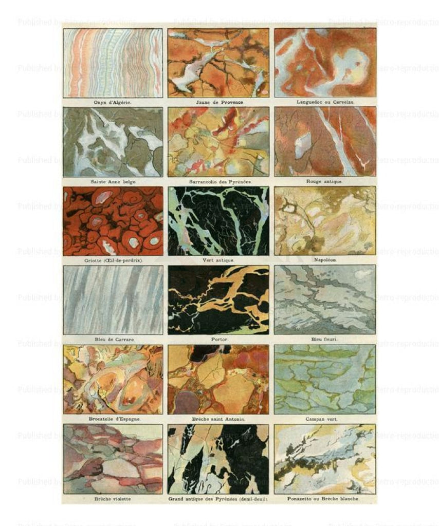 Stones, Marbles, Art Print - Vintage Art, canvas prints