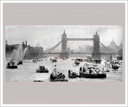 Thames river London - Vintage Art, canvas prints