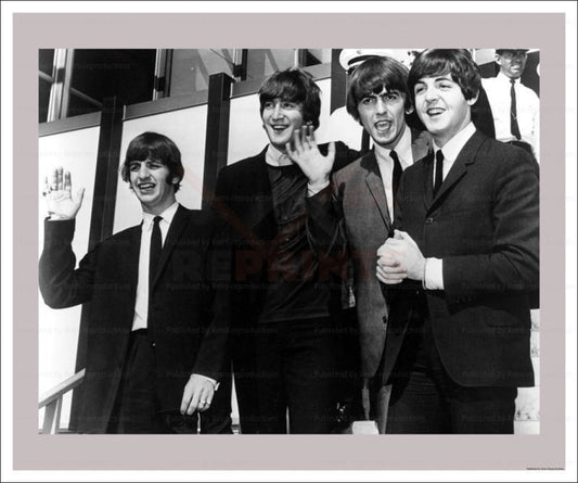 The Beatles 1965, digital giclee print reproduction B&W, vintage photo - Vintage Art, canvas prints