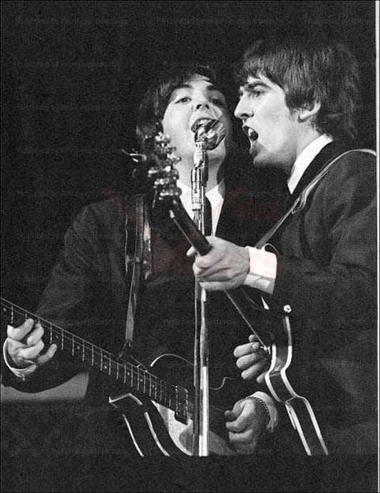 The Beatles, Georges and Paul, vintage art photo print reproduction - Vintage Art, canvas prints