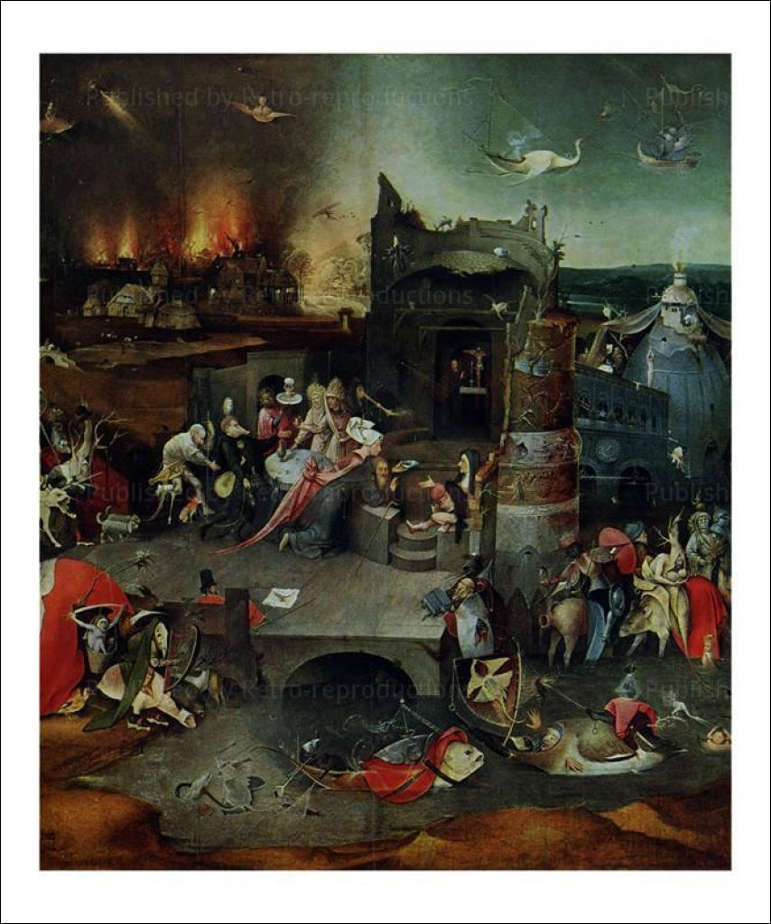 The temptation of St-Antoine - Vintage Art, canvas prints