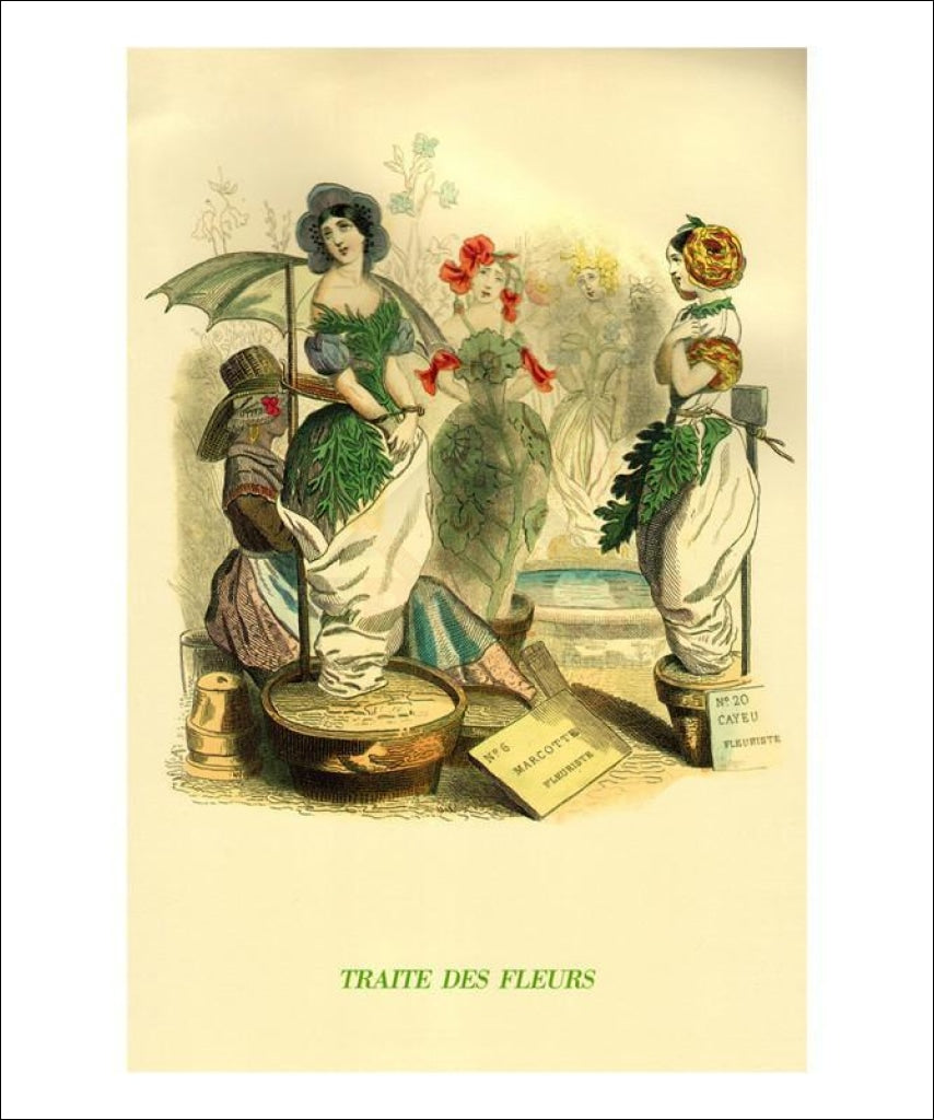 Traite des Fleurs, art print reproduction - Vintage Art, canvas prints