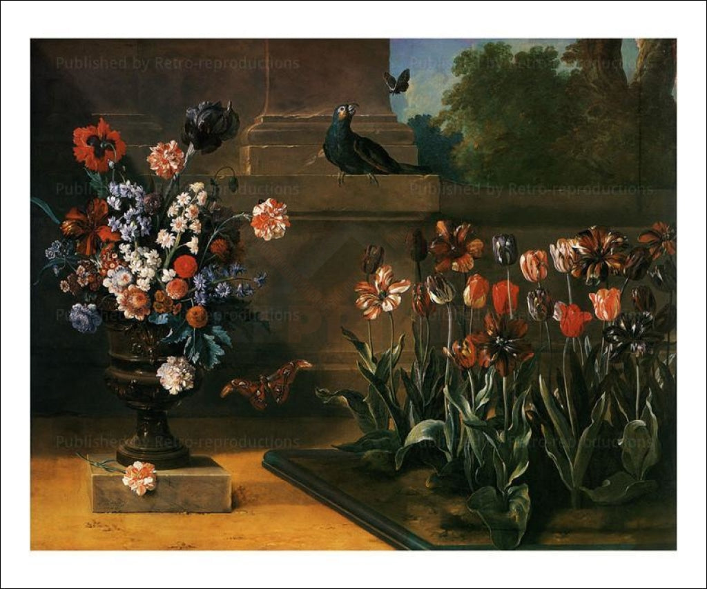 Vase de Fleurs, vintage art print reproduction - Vintage Art, canvas prints