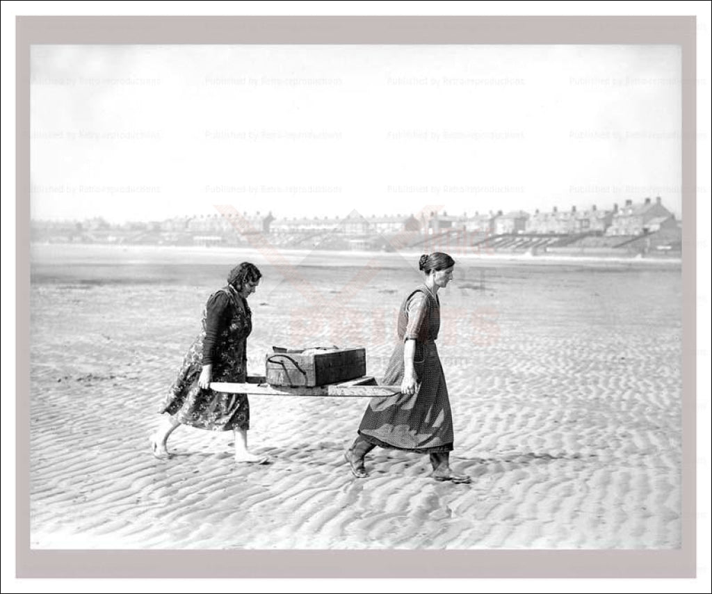 Vintage art print, photography, Women at War, Fisherwomen, WWII - Vintage Art, canvas prints