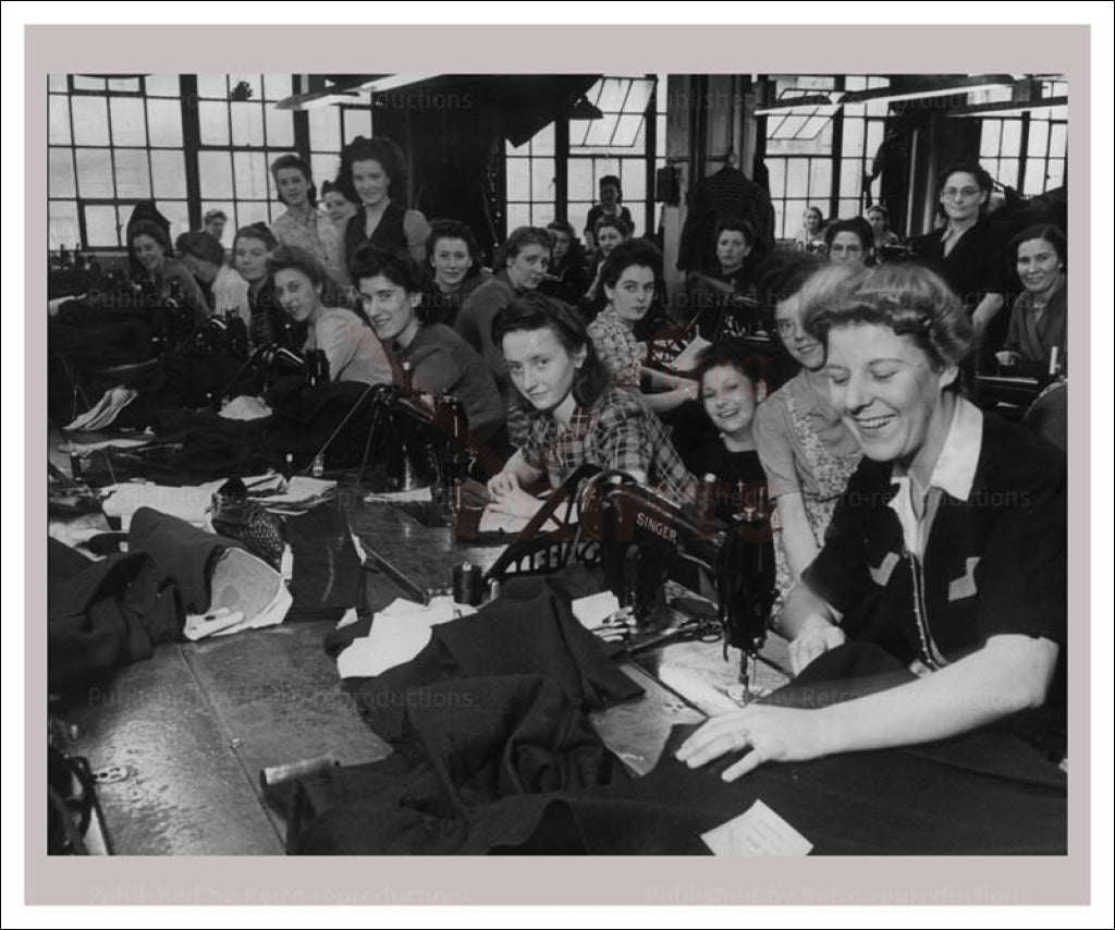 Vintage art print, Vintage art print, photography, Women at War Industry Trades 8, WWII - Vintage Art, canvas prints